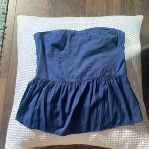 Navy Blue Strapless Bandeau top